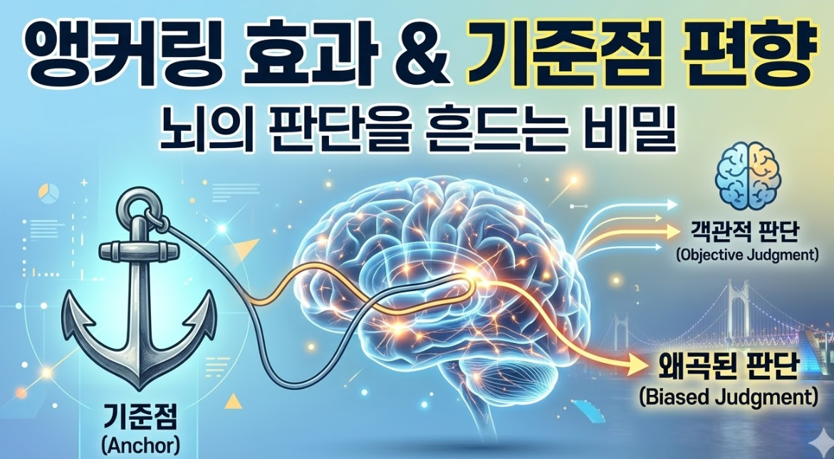 앵커링 효과와 기준점 편향이 뇌의 판단에 미치는 영향 분석 이미지